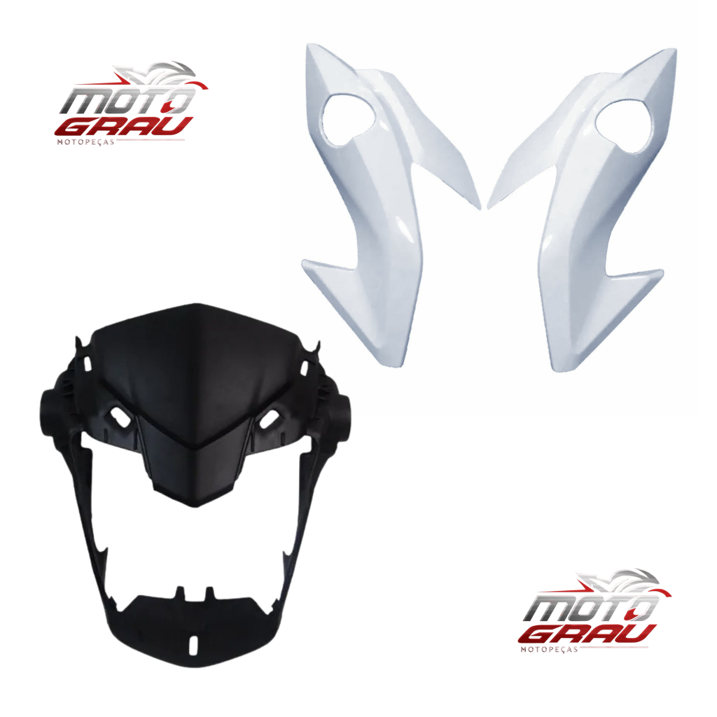 Carenagem + Bananinha Branca - Titan 2016 até 2021  (Não Acompanha o Adesivo) em Oferta na Shopee