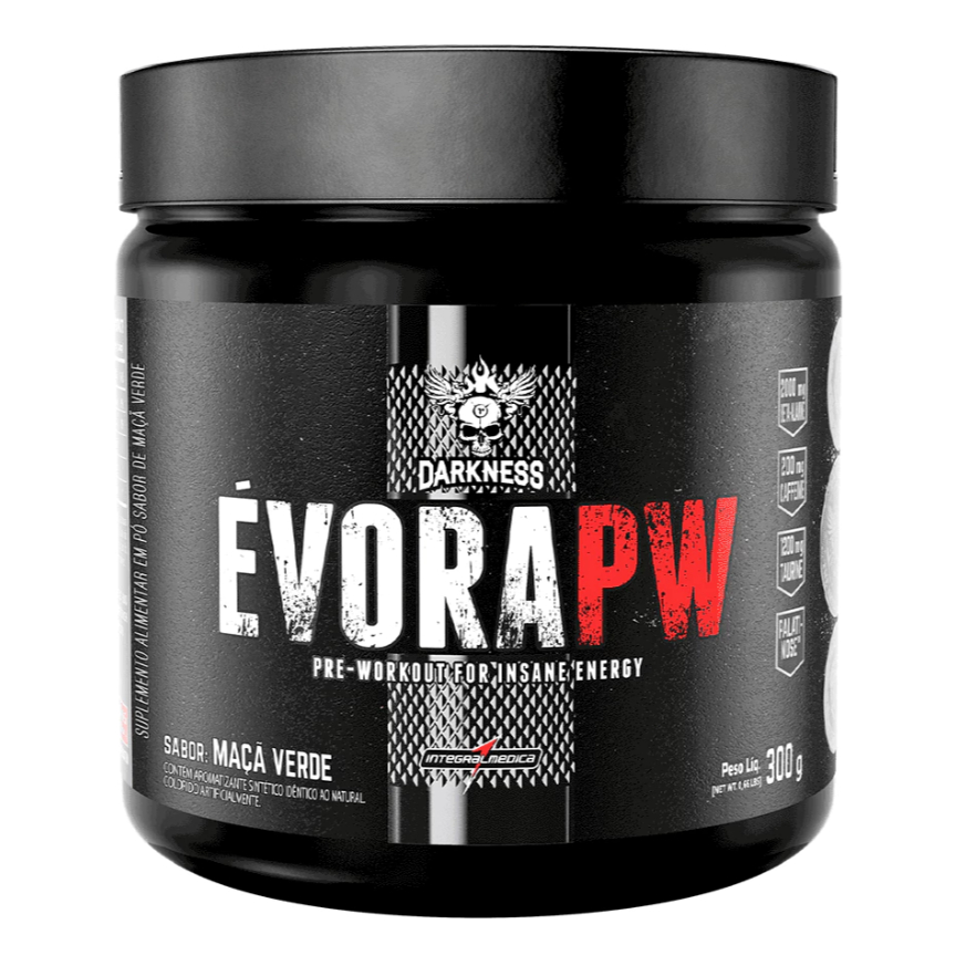 Pré Treino - Évora PW - Darkness - IntegralMédica - MAÇÃ VERDE - 300g