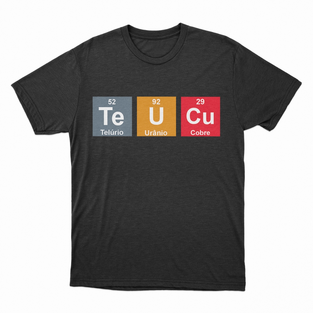 Camiseta Te U Cu Meme Quimica Faculdade Graduação 100% Algodão em Oferta na Shopee