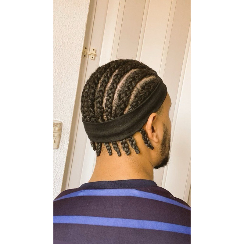 Faixa de Cabelo Cabeça Masculino Testeira HeadBand Basquete Negro Gringo Academia Swag America — imagem 2 de 2