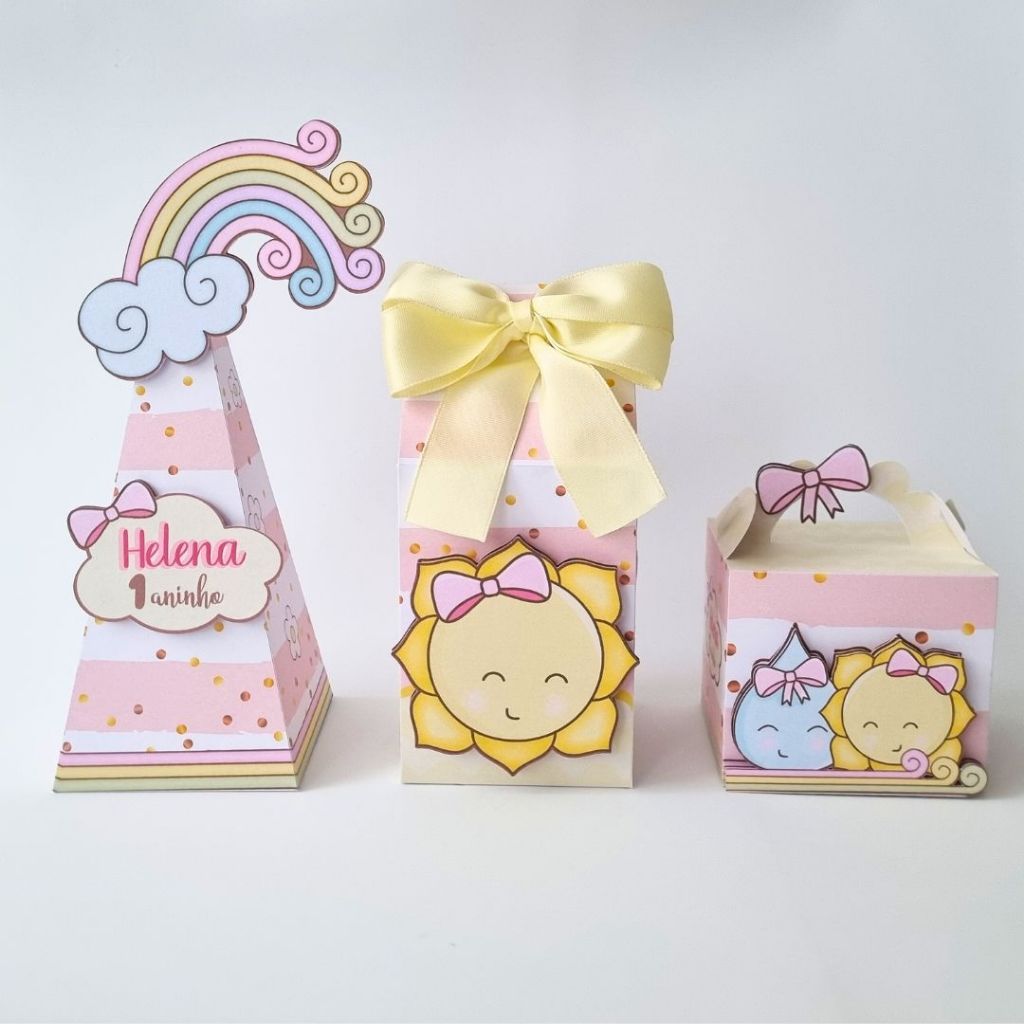 Lembrancinha Personalizada Raio de Sol (menina) / Kit Festa / Aniversário Infantil / Personalizados