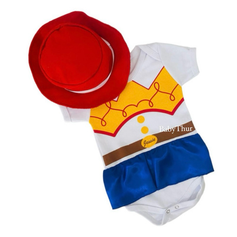 Body Temático Jessye Toy Story Menina,com opção de body,laço, saia,chapéu e botinha feminino.