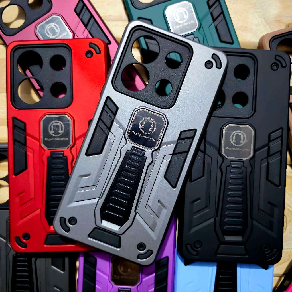 Capa capinha anti impacto com Suporte para Xiaomi Redmi Note 13 Pro 5G / Note 13