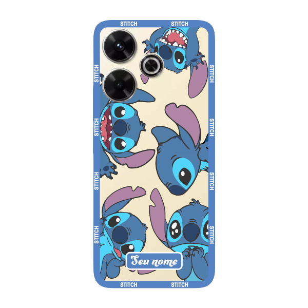 Capinha para Xiaomi RedMi 13 4G - Anti Impacto Personalizada - Lilo e Stitch - Stiti Transparente com nome
