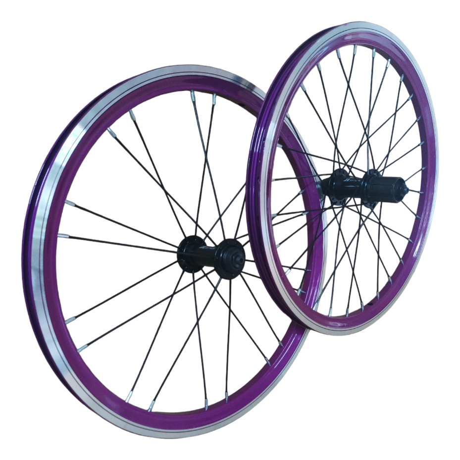 Kit 2 Rodas Aro 20 P/ Bike Dobrável Parede Dupla Blocagem Freio Vbrake