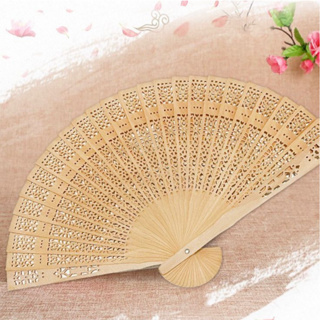 Kit 3/6 peças leque de madeira leve e elegante para casamento e lembrança em Oferta na Shopee