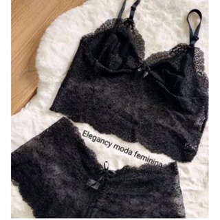 conjunto espera marido lingerie em Oferta na Shopee