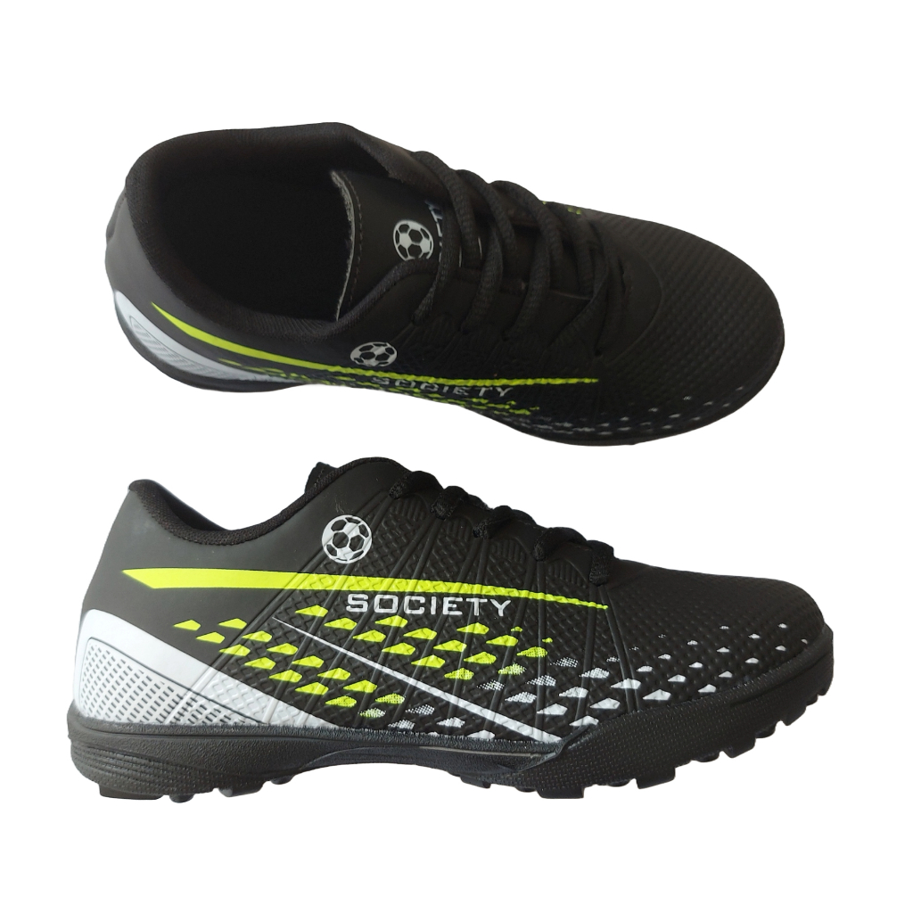 Chuteira Infantil Menino Society Campo Futebol Grama Sintético Promoção em Oferta na Shopee