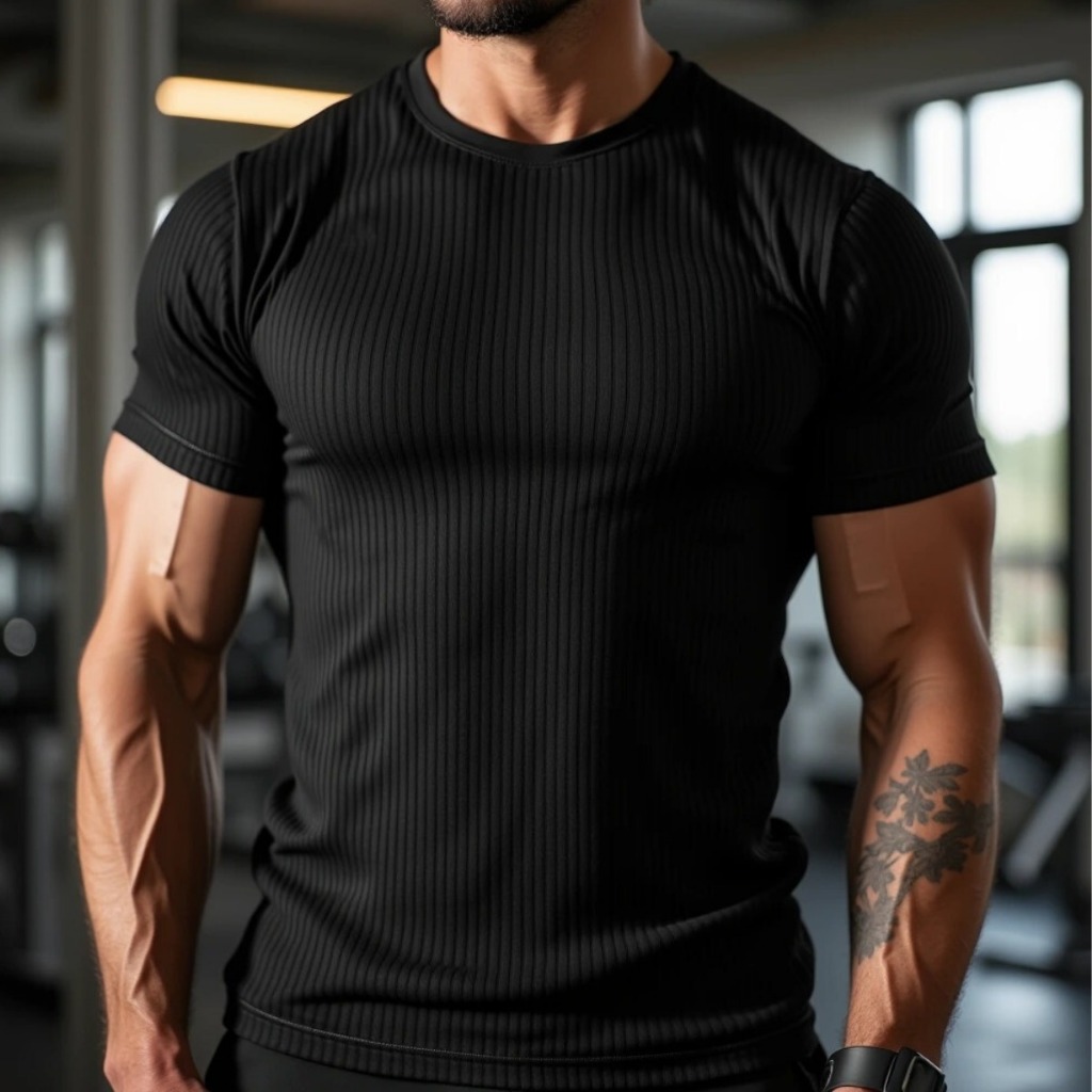 Camiseta Camisa Premium Canelada Lisa Slim Casual Estilo Americana Importada Treino Academia Verão