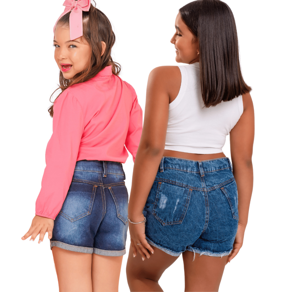 Short Jeans Infantil Menina Bermuda Shortinho Infantil Juvenil Blogueirinha Adolecete Promoção