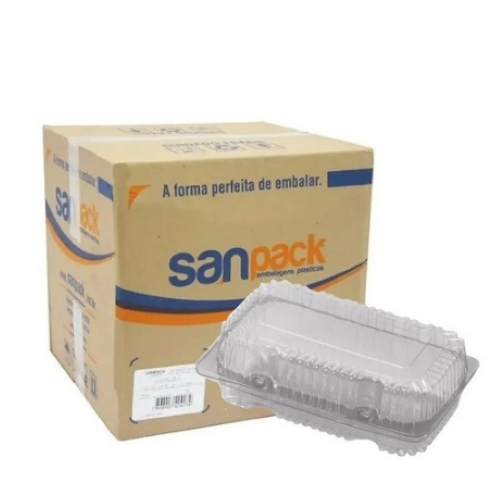 Embalagem retangular caixa com 250 unidades salgados sobremesas brigadeiros  doces S-10 Sanpack