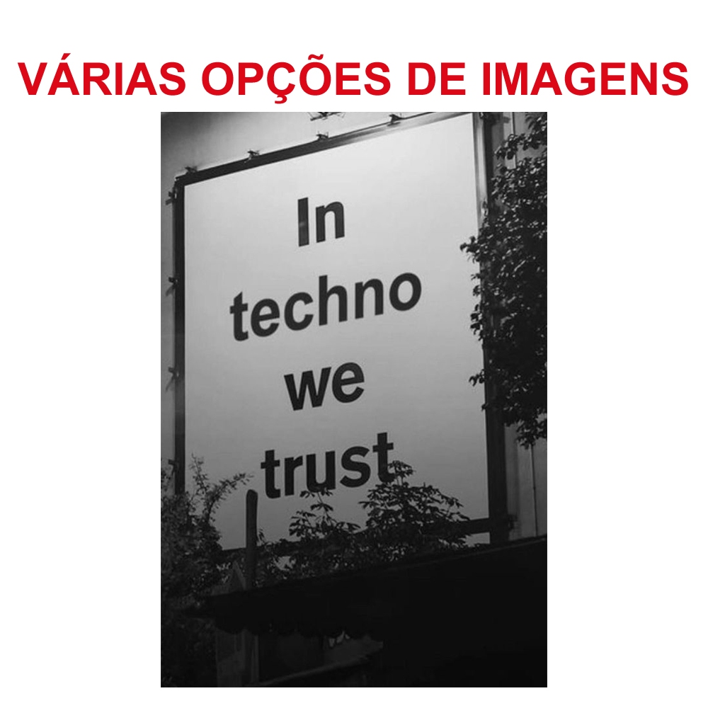 Placa Quadro Decorativo 20x28 - Techno - Musica Eletronica - DJ
