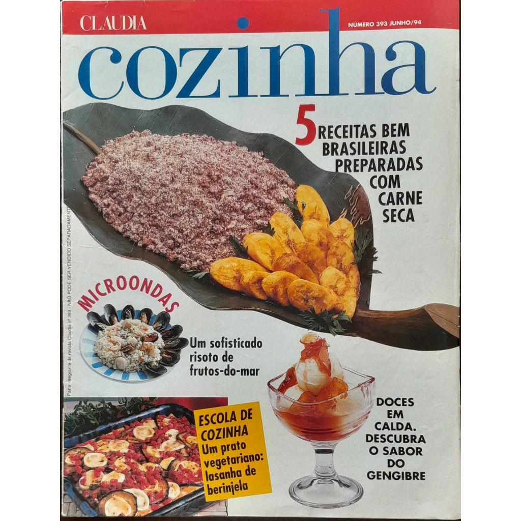 Revista Claudia Cozinha Nº 393 Junho/1994