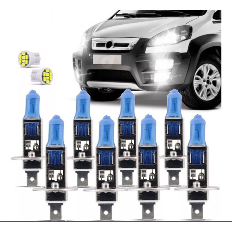 Kit Lampadas super branca H1 Farol Idea Adventure 12 2013 2014 2015 2016