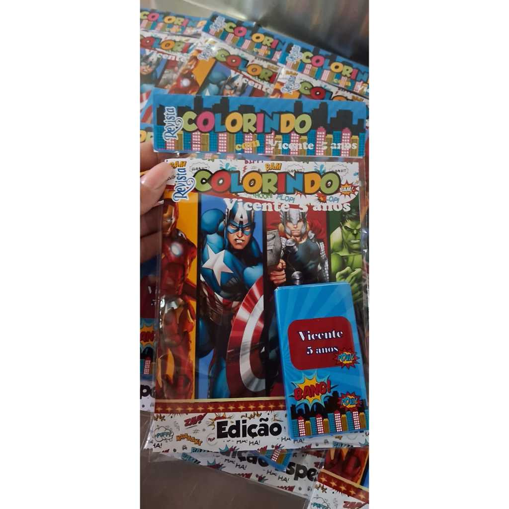 40 kits de colorir Personalizados - Lembrancinha de aniversário. Vários temas.