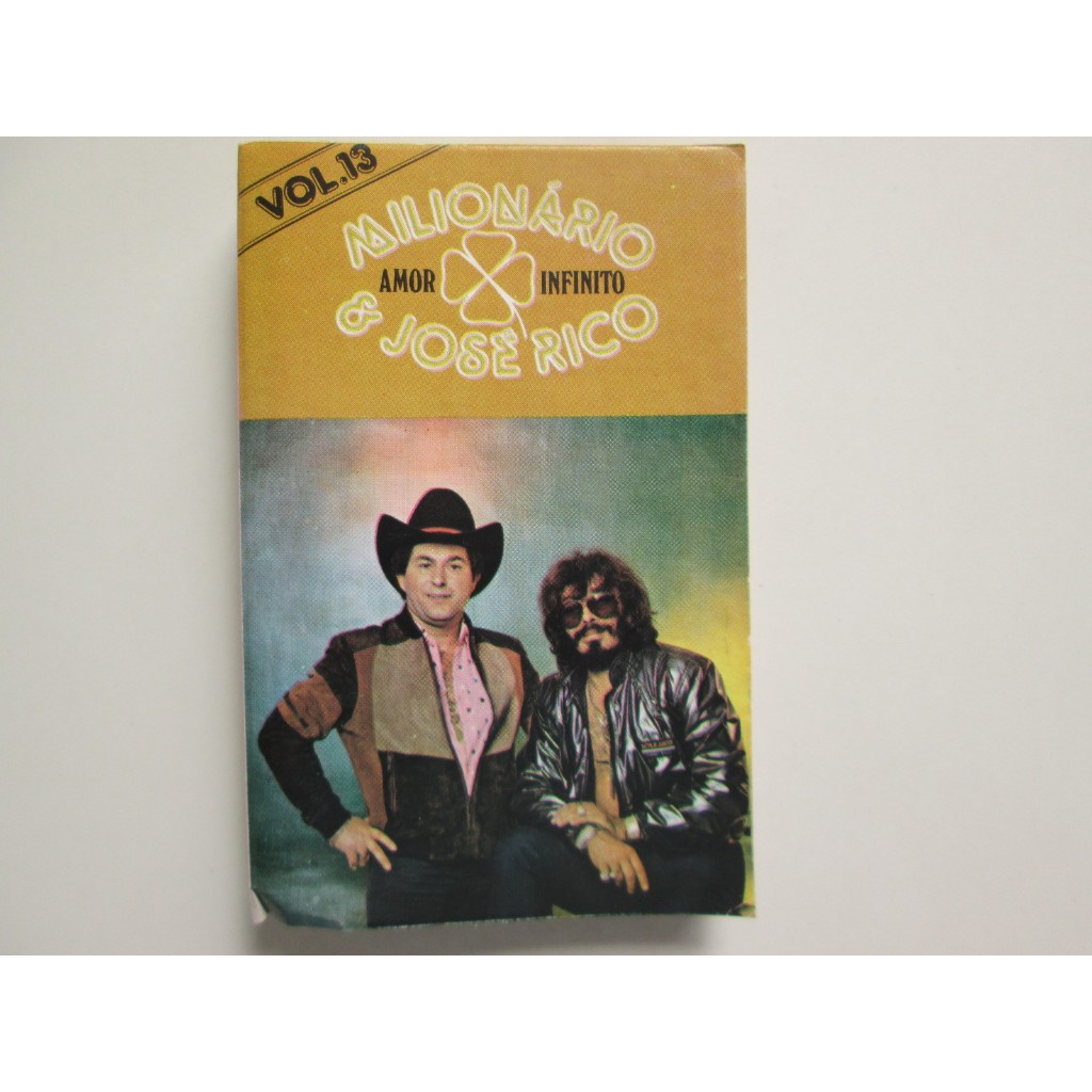 Fita K 7 / K7 / MILIONÁRIO & JOSÉ RICO / Amor Infinito / Volume 13 / Original CHANTECLER / Fita Sem Mofo / Na Caxinha / Raríssima / Raridade para Colecionadores