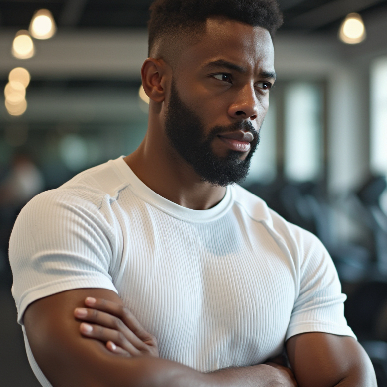 Camiseta Canelada Slim Justa ao Corpo Estilo Americana Academia