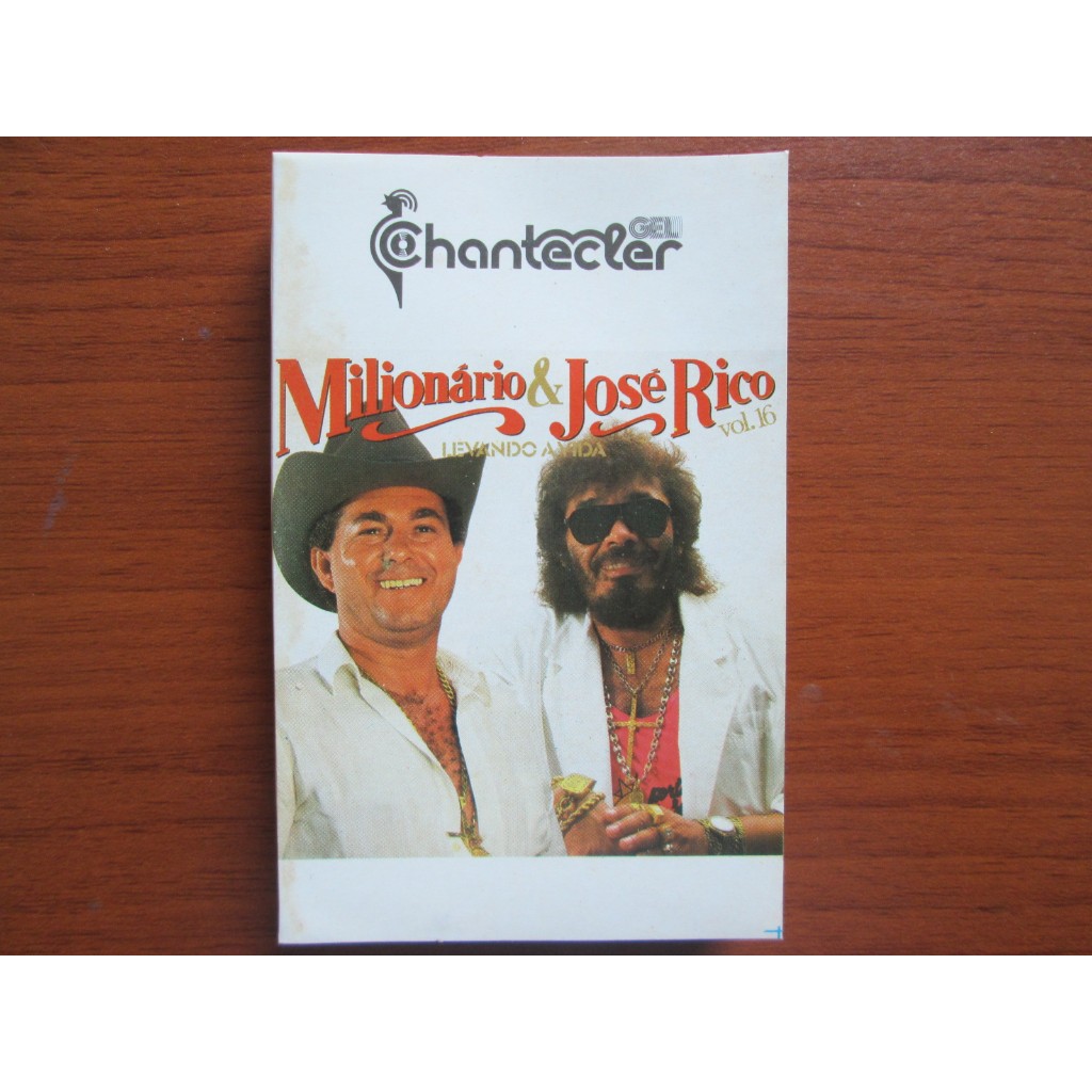 Fita K 7 / K7 / MILIONÁRIO & JOSÉ RICO / Levando A Vida / Volume 16 / Original CHANTECLER / Fita Sem Mofo / Na Caxinha / Raríssima / Raridade para Colecionadores