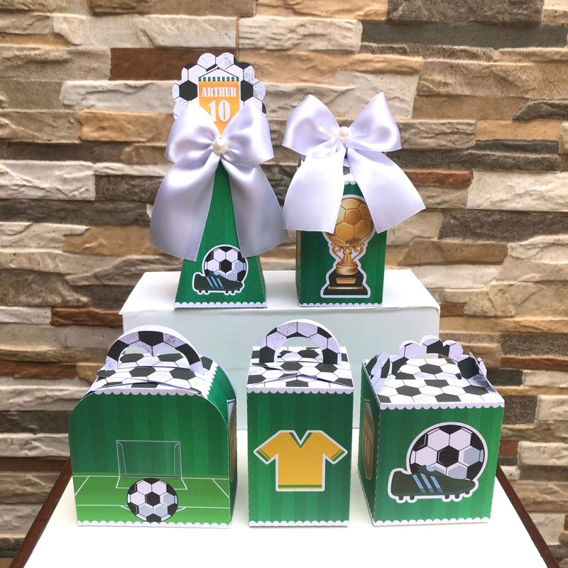 KIT PEGUE E MONTE FUTEBOL Caixinhas Personalizadas Para Festa Infantil Lembrancinhas Mimos