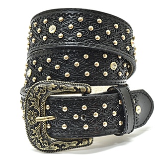 Cinto Country Feminino Em Couro Atrevidu's Com Strass/cravo em Oferta na Shopee