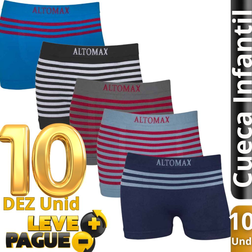 Cueca Infantil Kit Menino Sem Costura Perfeitas para Brincar | Compre Agora