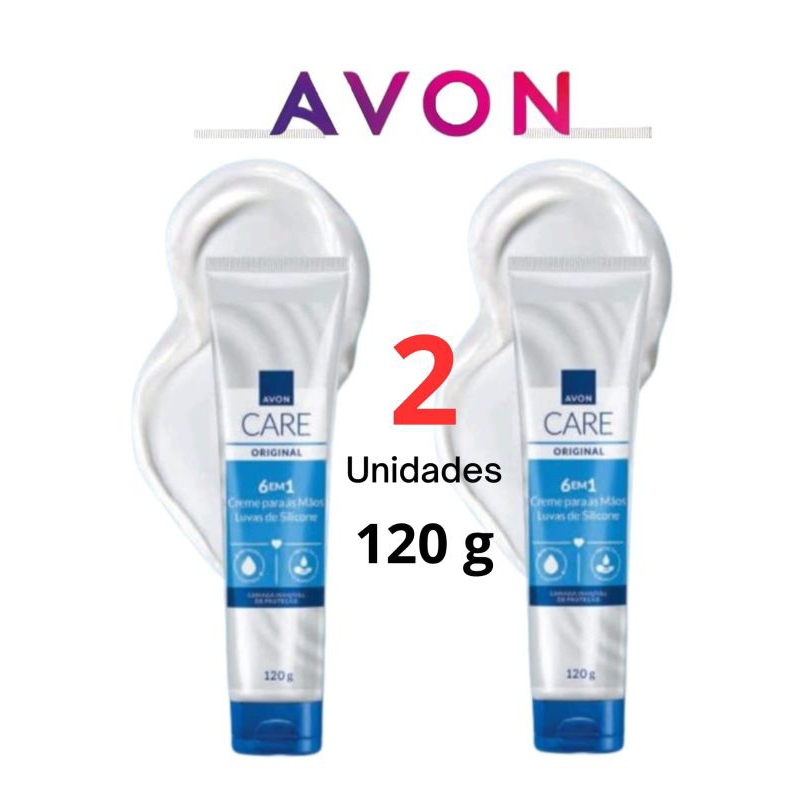 Luva de Silicone Avon Creme Hidratante para as Mãos 2 Unidades 120g cada.