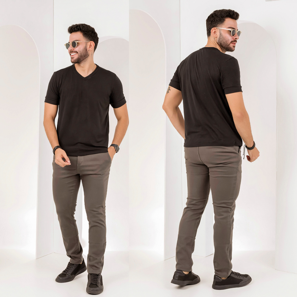 Calça Alfaiataria Sarja Esporte Fino Masculino 38 ao 48