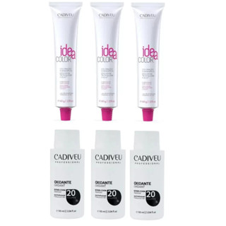 Kit 3 Coloração Cadiveu Idea Color 60g Sua Escolha + 3 Ox de Sua Escolha 90ml em Oferta na Shopee