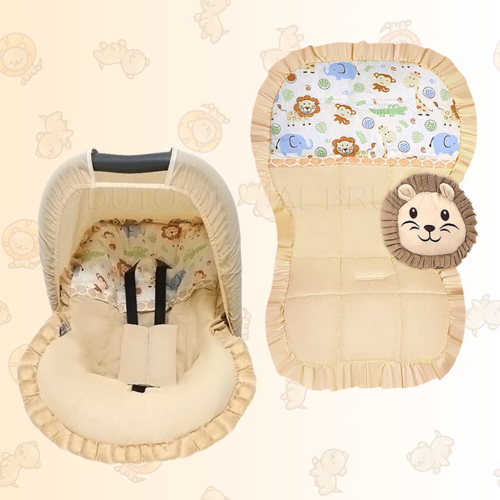 Kit Capa de Carrinho e Capa Para Bebê Conforto 100% Algodão Tamanho Universal