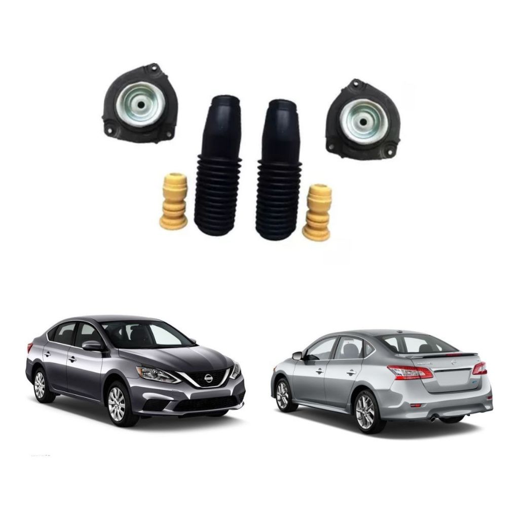 2 Coxim Batente Coifa Dianteiro Nissan Sentra 2014 2015 16