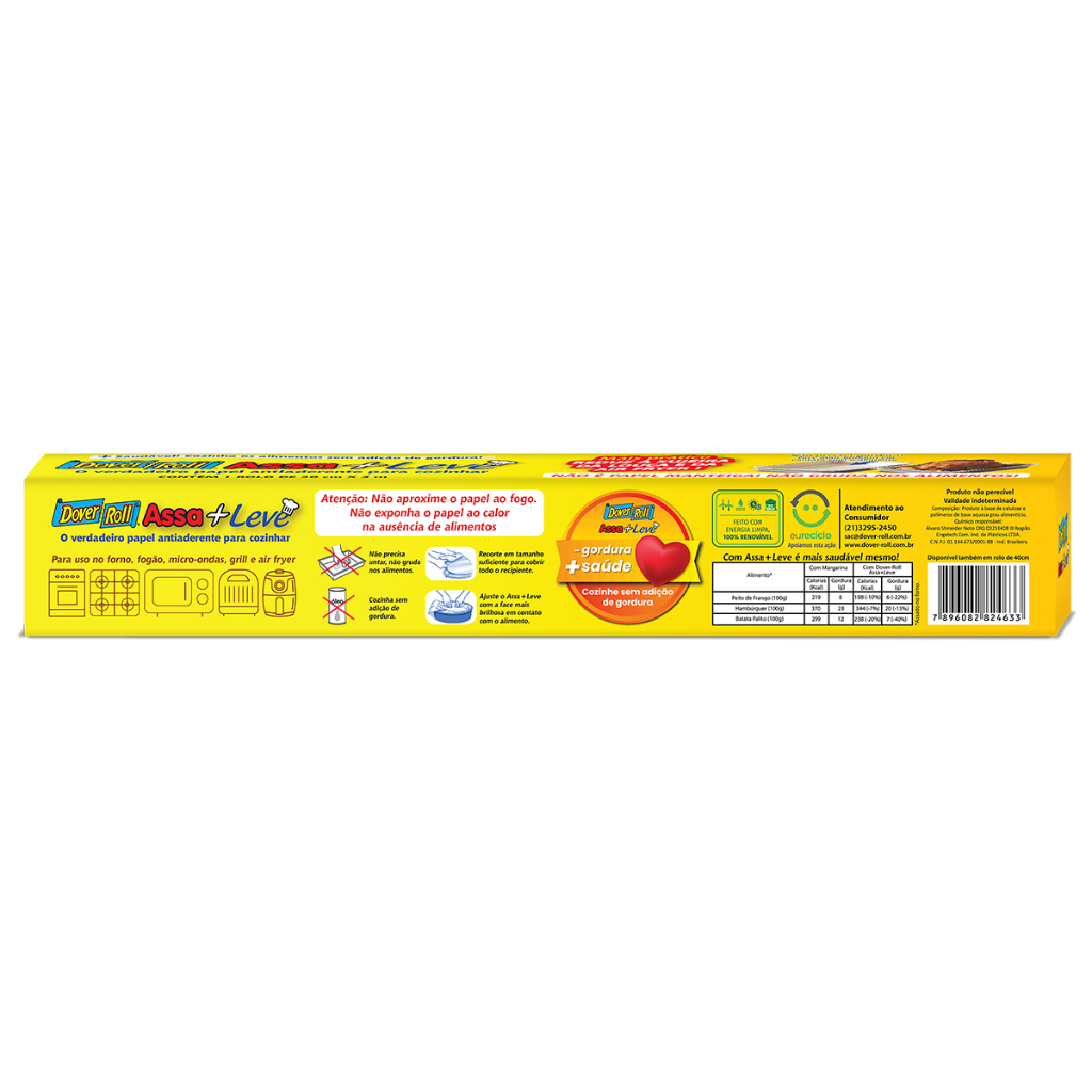 Detalhes do Papel Antiaderente Dover Assa+Leve 3M x 30cm - Dover Roll