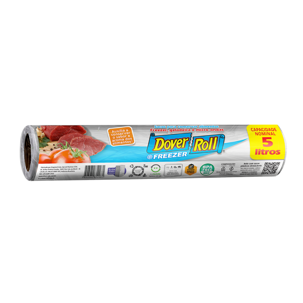 Saco Para Alimentos Freezer-Roll 5L 50un - Freezer Roll