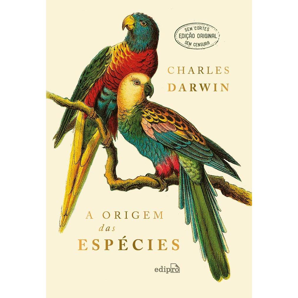 livro A Origem das Espécies - traduzido direto da 1ª edição sem cortes e sem censuras. Teoria da evolução de Charles Darwin, edição luxo de colecionador em capa dura