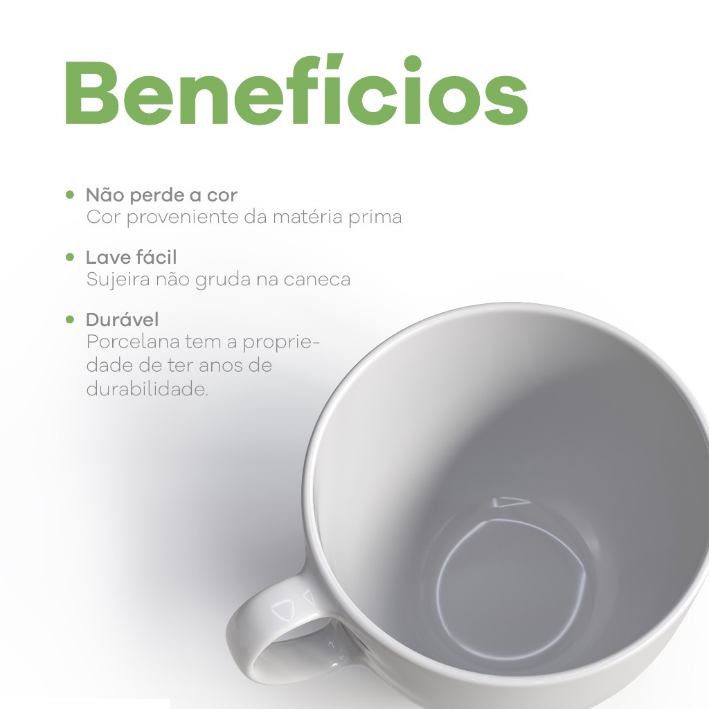 Caneca Porcelana Branca 190ml Para Café Chá Bebidas Quentes Design Clássico