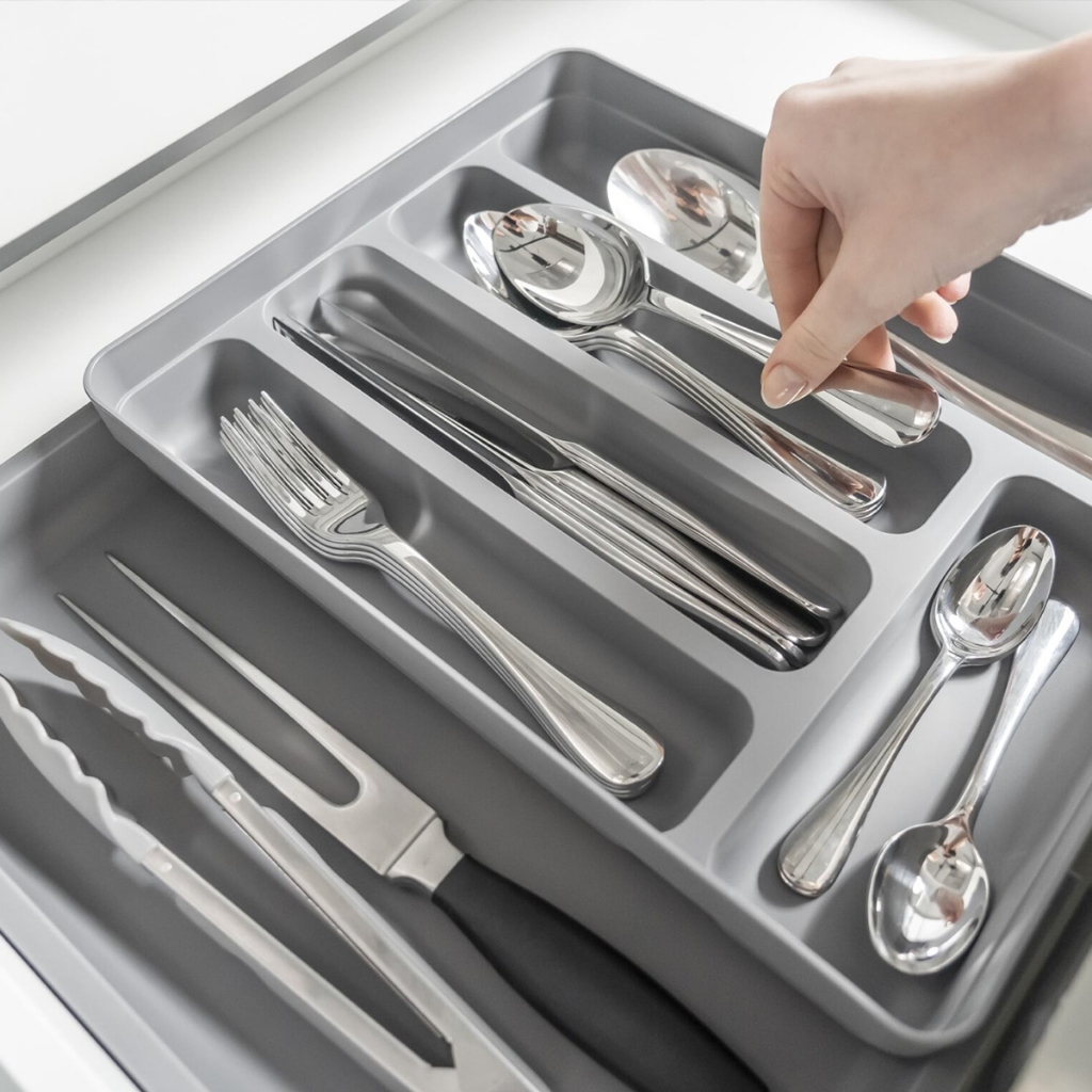 Organizado de Gaveta Porta Talheres Cozinha com Extensor Utilidade Domestica