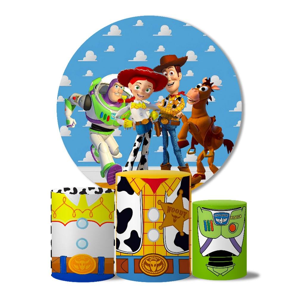 Trio Capa Cilindro + Painel Tema Toy Veste Fácil em Oferta na Shopee