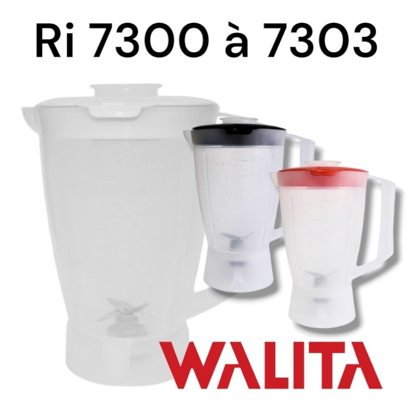 Copo Liquidificador Walita Power Chop RI7300 RI 7301 7302 7303 Jarra PowerChop RI Preto Branco Vermelho Jarra Compativel
