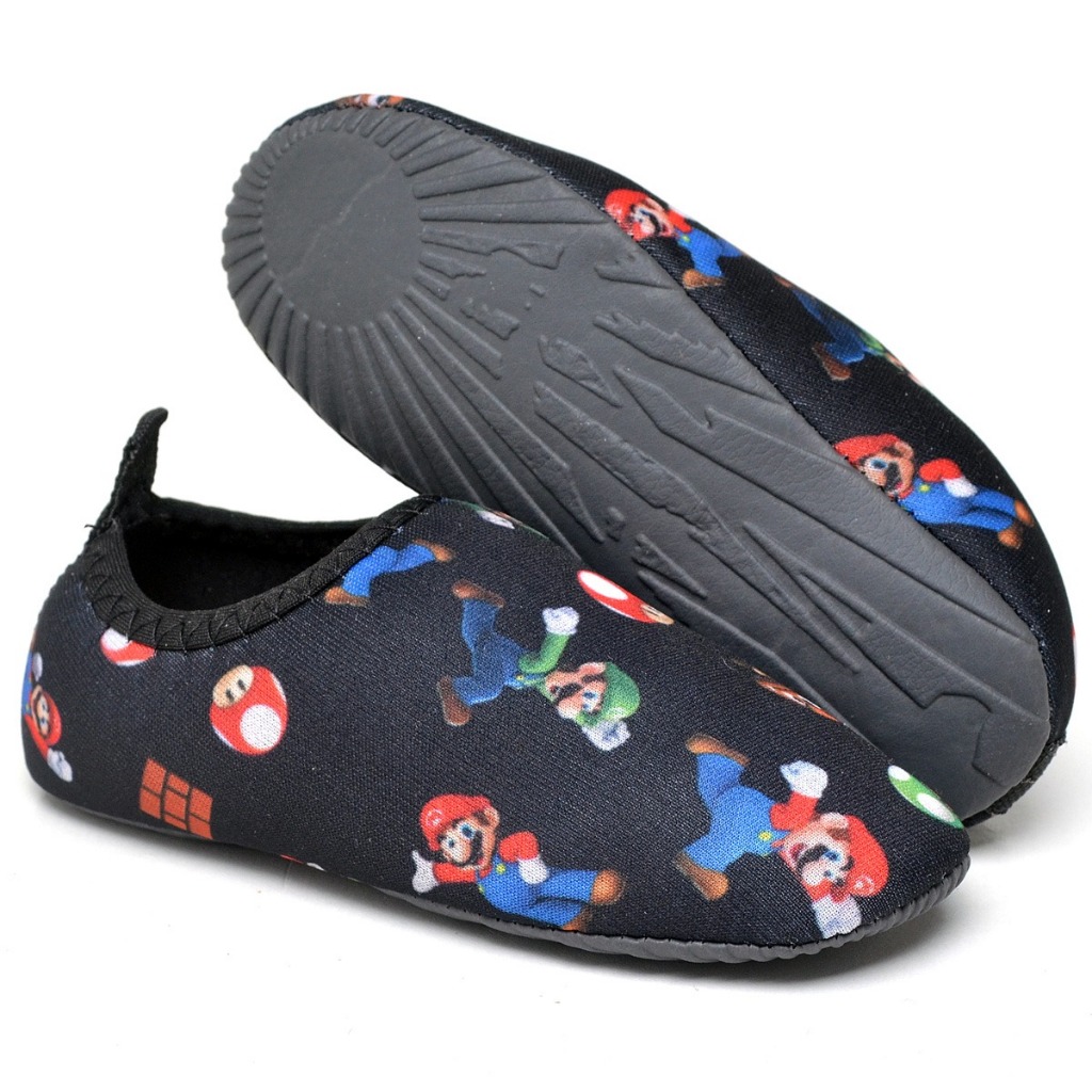 Sapatilha Infantil Aquático Desenhos Tenis hibrida Náutica Antiderrapante Infantil Bebê