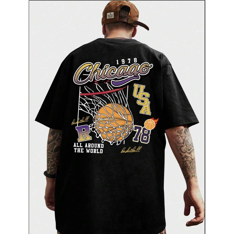 Camiseta Esporte Ginasio Basquete Time Chicago Usa Streetwear