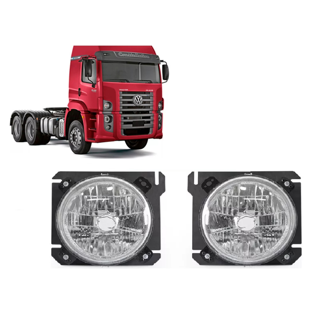 Farol Principal com Foco Simples Volkswagen Constellation Modelos De 2006 Até 2023 em Oferta na Shopee