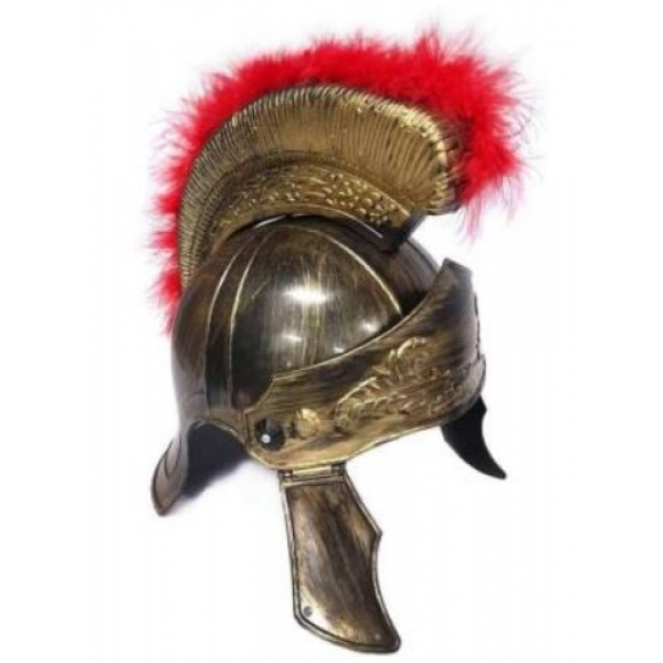 Capacete Soldado Romano Gladiador Com Pluma