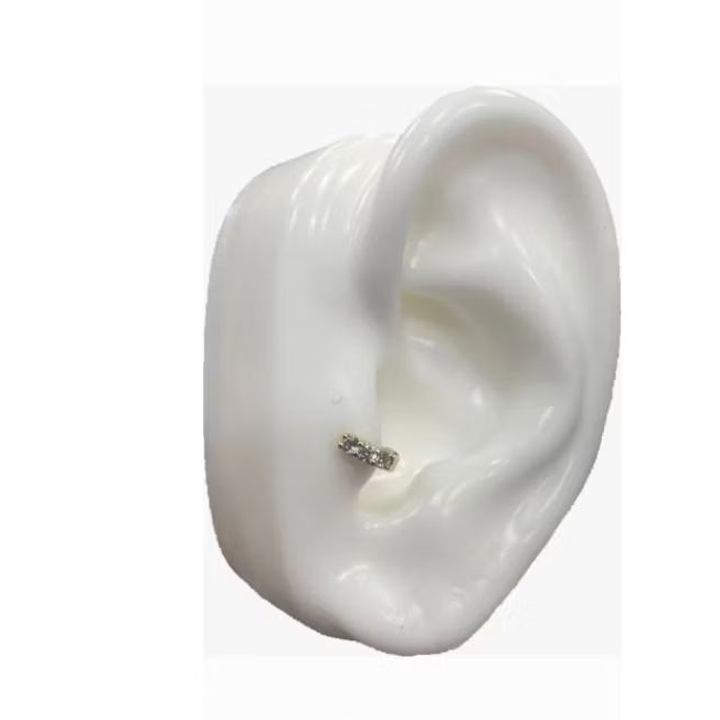 Piercing cartilagem orelha Argola Mini 4mm Cartilagem Orelha Tragus Rook Aço — imagem 2 de 2