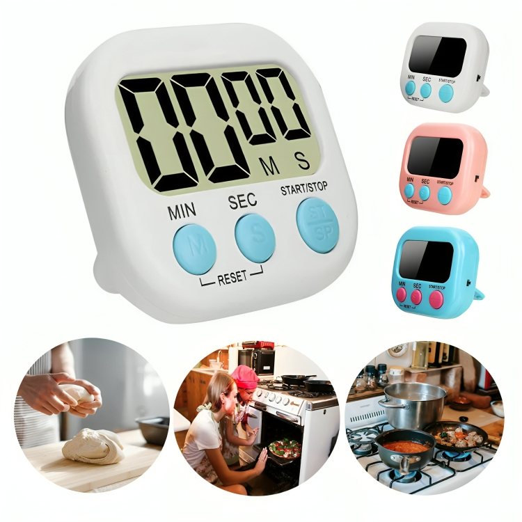 Mini Temporizador Timer Cronometro Digital De Cozinha Mesa com Imã geladeira Números Grandes Relógio Temporizador Com Visor