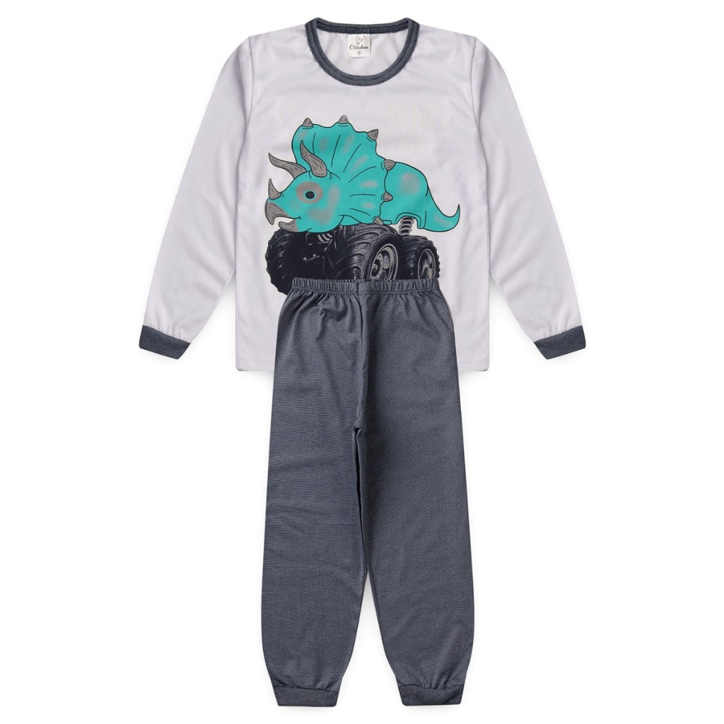 Pijama menino Infantil Longo Brilha no Escuro Chikabum