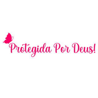 Adesivo Frase Protegida por Deus 30 x 3,5CM rosa coroa borboleta em Oferta na Shopee
