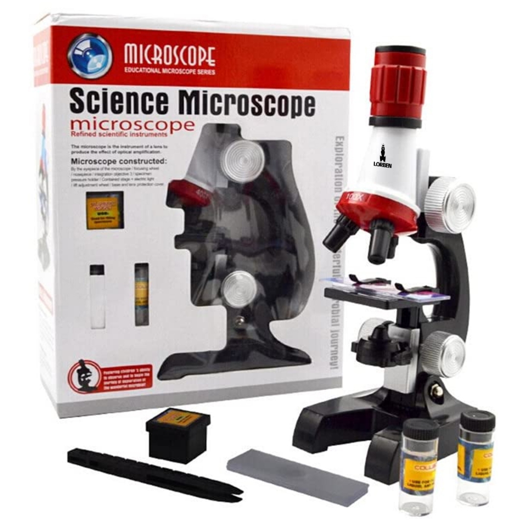 Microscópio Infantil Óptico Lorben Crianças 100x 400x 1200x