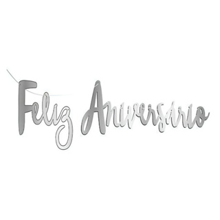 1 Faixa Varal De Letras Feliz Aniversário Metalizado em Oferta na Shopee