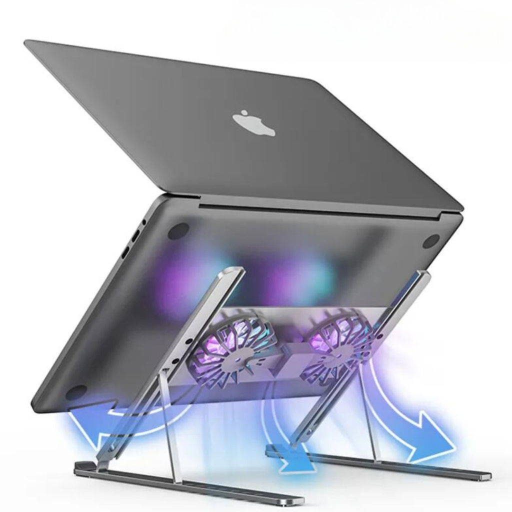 Suporte Para Notebook Cooler Com Ventilação Luzes Dapon P11f em Oferta na Shopee