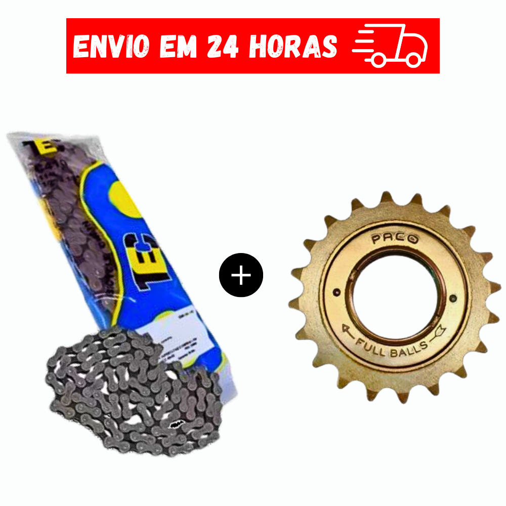 Kit de Bike Aro 16 20 24 26 29 Sem Marcha Catraca 20 Dentes Corrente Para Bike Bicicleta NOVO