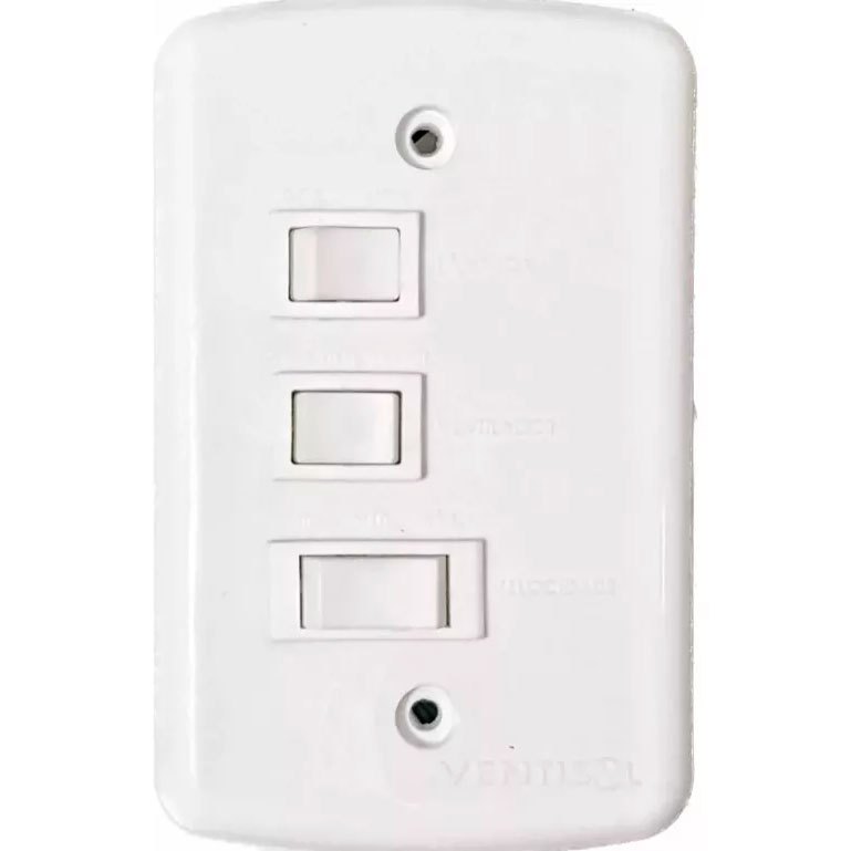 1 Interruptor Dimer Ou Chave Ligar Ou Controle Parede Ventilador Teto Ventisol Marca Aires Com Capacitor Em 110 Volts